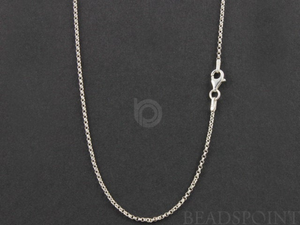 Sterling Silver Finished Italian Neck Chain, (ROL125-18) - Beadspoint