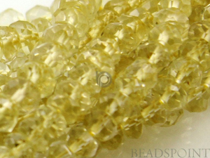 Lemon Topaz Micro Faceted Rondells, (LTZ4Frndl) - Beadspoint