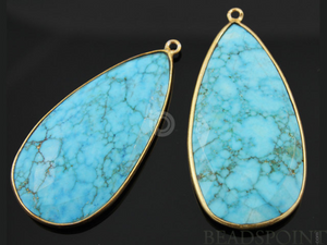 Turquoise Faceted Pear Bezel, (BZC7103) - Beadspoint