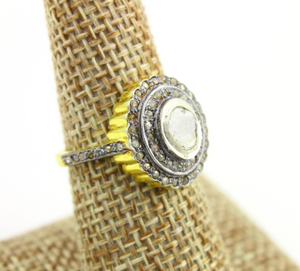 Pave Diamond Rose Cut Ring, (RNG-007) - Beadspoint