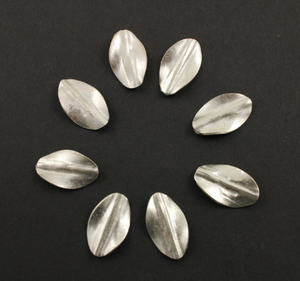 Thai Hill Tribe Wavy Flat Oval Shape Bead, (HT/6826) - Beadspoint