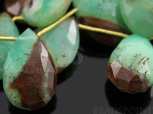 Bio Chrysoprase  Faceted Pear Drops,(CHRY10x15PEAR(bio)) - Beadspoint