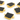 Black Onyx Electroplated Square Connector,(9053/CNT/BLACK) - Beadspoint