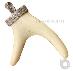 Pave Diamond Antler Pendant --DP-0961 - Beadspoint
