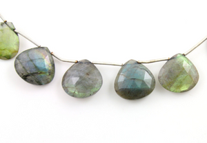 Labradorite Faceted Heart Briolettes Beads, (LAB18x18HRT) - Beadspoint