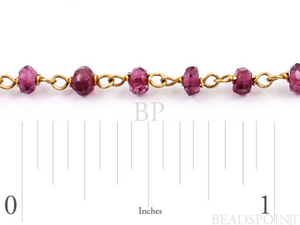 Rhodolite Garnet Wire Wrapped Rosary,RS-GAR-70 - Beadspoint
