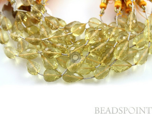 Lemon Topaz Faceted Straight Long Drilled Drops, (LTZ10x15Tearld) - Beadspoint
