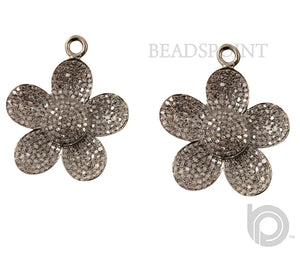 Pave Diamond Flower Pendant --DP-0687 - Beadspoint