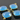 Apatite Blue Chalcedony Faceted Cushion Connector, (BZC7502) - Beadspoint