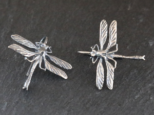 Sterling Silver Dragonfly Hook Earrings,  (STD-113) - Beadspoint