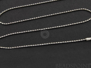 Sterling Silver Finished Ball Neck, (CAM125-20) - Beadspoint