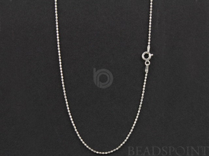 Sterling Silver Petite Camila Textured Ball Chain, (CAM125-16) - Beadspoint