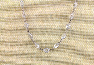 Rock Crystal Connector Bezel Chain, (BC-CRY-126) - Beadspoint
