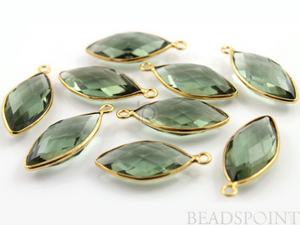 Green Amethyst Faceted Marquise Bezel,(BZC7210) - Beadspoint