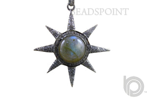 Pave Diamond Sun Pendant --DP-0911 - Beadspoint
