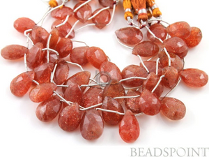 Sunstone Faceted Pear Drops,(SUN10x14PEAR) - Beadspoint