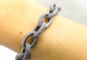 Pave Diamond  Link Bracelet,(BRAC-006) - Beadspoint