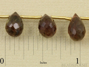Brazilian Andalusite Rose Brown Briolettes Tear Drops, (AND6x9TEAR) - Beadspoint