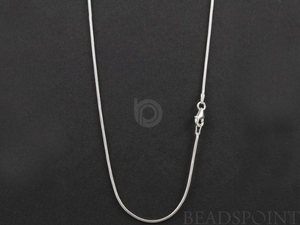 Sterling Silver Finished Snake Neck Chain ,(SNK030-18) - Beadspoint