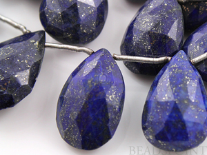 Lapis Lazuli Faceted Pear Drops, (LAP9x14PEAR) - Beadspoint