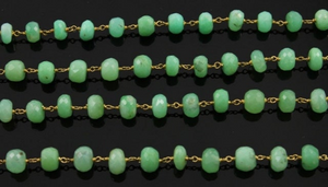 Chrysoprase Wire Wrapped Rosary,, (GMC-CHRY) - Beadspoint