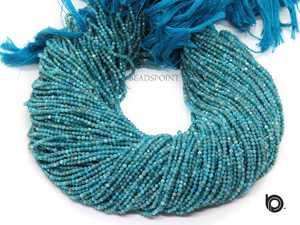 Apatite Roundel Micro Faceted Rondelle Beads, (APAT-2RNDL) - Beadspoint