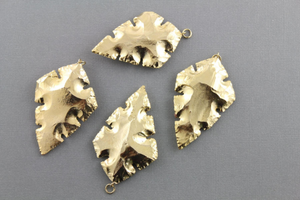 Gold Jasper Cross Electroplated Pendant, (BZC9061/GD/A) - Beadspoint