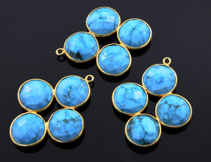 Turquoise Faceted Fancy Bezel, (BZC8086) - Beadspoint