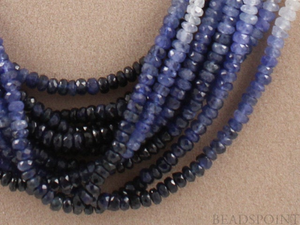 Blue Sapphire Shaded Roundels High Quality, SPHMICFRNDL(BMU) - Beadspoint