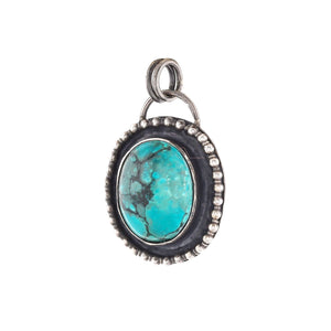 Sterling Silver Artisan Turquoise Handcrafted Pendant, (SP-5607)
