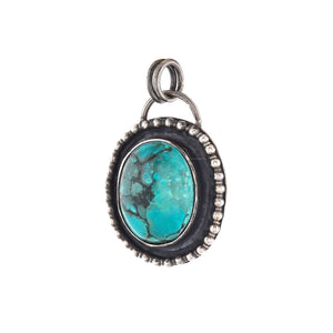 Sterling Silver Artisan Turquoise Handcrafted Pendant, (SP-5607)