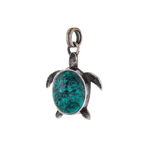 Sterling Silver Artisan Natural Turquoise Handcrafted Pendant, (SP-5611)