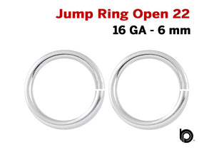 Sterling Silver 16 GA Open Jump Ring (SS/JR16/6)