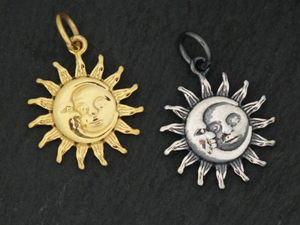 Sterling Silver Sun Pendant,  (AF-259) - Beadspoint
