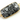 Black Rutile Bezel Connector, Gold Vermeil, 16x30 mm-- BZC-9109 - Beadspoint