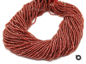 Rhodolite Garnet Micro Faceted Rondelle Beads, (RHOGAR-2.5FRNDL) - Beadspoint