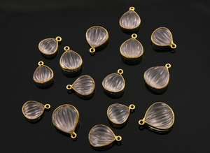 15 Pieces, Full Layout,  Rose Quartz Carving Heart Shape,  (BZCT5007/HRT) - Beadspoint