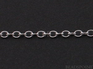 Sterling Silver Oval Cable Chain, SS-1713 (52) - Beadspoint