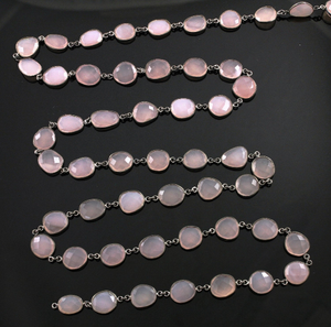 Rose Quartz Faceted Oval Chain, (BC-RQCL-04) - Beadspoint