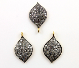 Pave Diamond Pear Shape Pendant, (DCH-108) - Beadspoint