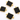 Black Onyx Electroplated Square Connector,(9053/CNT/BLACK) - Beadspoint