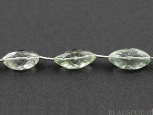 Green Amethyst Faceted Oblong Oval Bead,4 Pieces, (4GAMoblong) - Beadspoint