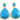 Genuine Turquoise Faceted Earrings Bezel, (EARR/TURQ/01) - Beadspoint