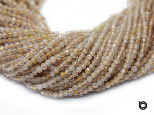 Golden Rutile Micro Faceted Rondelle Beads, (GRUTL-2.5FRNDL) - Beadspoint