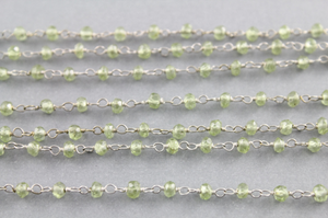 Peridot Wire Wrapped Rosary,(RS-PER-81) - Beadspoint