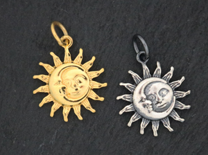 Sterling Silver Sun Pendant,  (AF-259) - Beadspoint