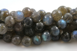 Labradorite Faceted Round Drop,  (LAB/RD/8-10) - Beadspoint
