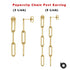 14K Gold Filled Paperclip Chain (3/5 Link) Post Earring, (GF-831)