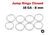 Sterling Silver 18 GA Closed Jump Rings,10 PCS, (SS/JR18)