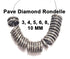 Pave Diamond Roundel Spacer, (DF/RND/3-12)